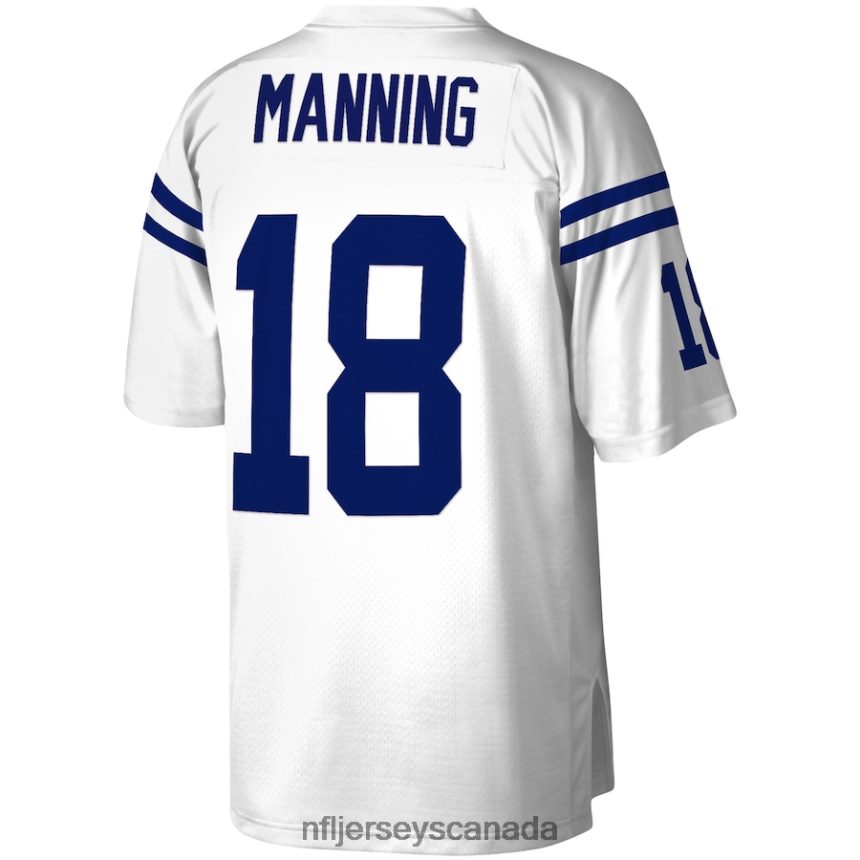 Men Indianapolis Colts Peyton Manning Mitchell  Ness White Legacy Replica Jersey Clothing NFL TBXFR61504