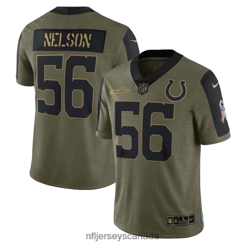 Men Indianapolis Colts Quenton Nelson Nike Olive 2021 Salute To Service Limited Player Jersey Clothing NFL TBXFR65091