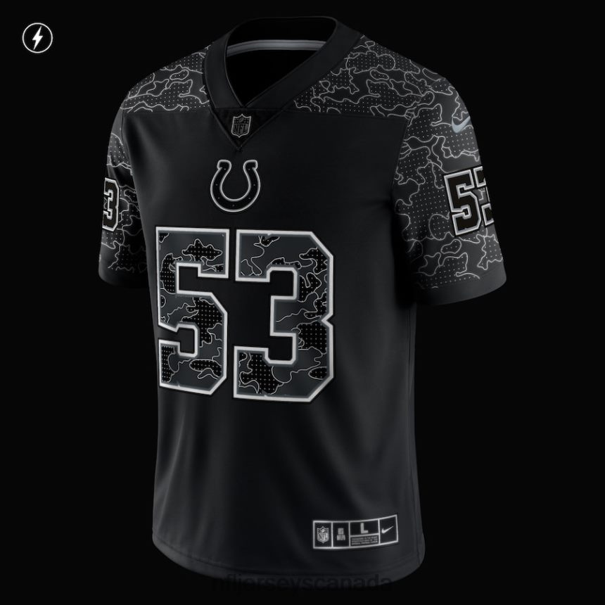 Men Indianapolis Colts Shaquille Leonard Nike Black RFLCTV Limited Jersey Clothing NFL TBXFR63338