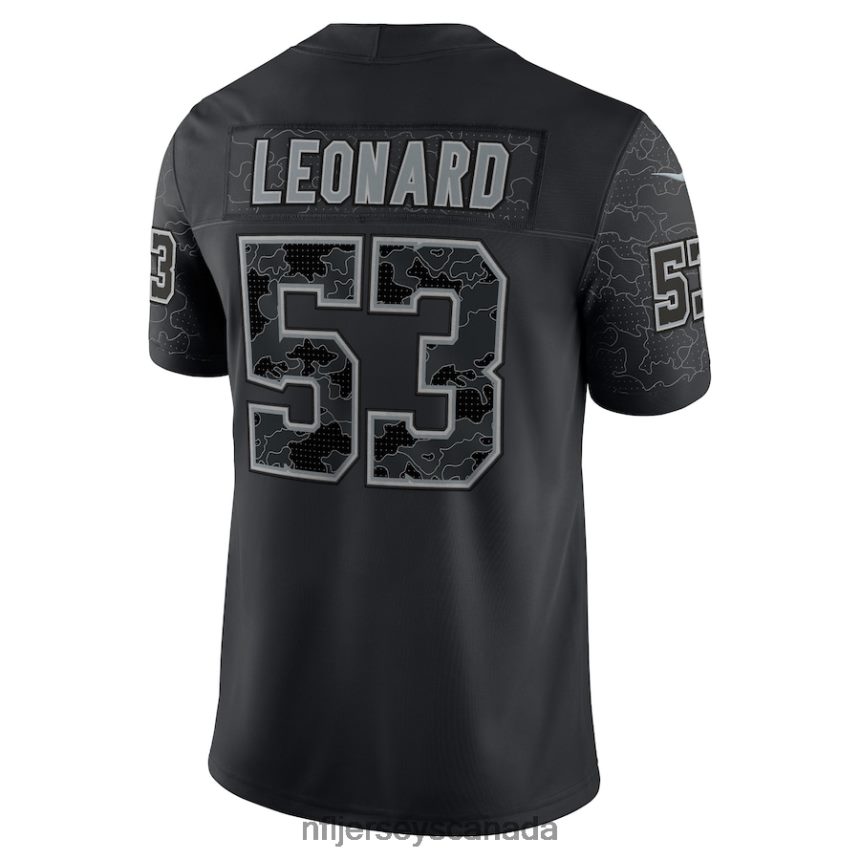 Men Indianapolis Colts Shaquille Leonard Nike Black RFLCTV Limited Jersey Clothing NFL TBXFR63338