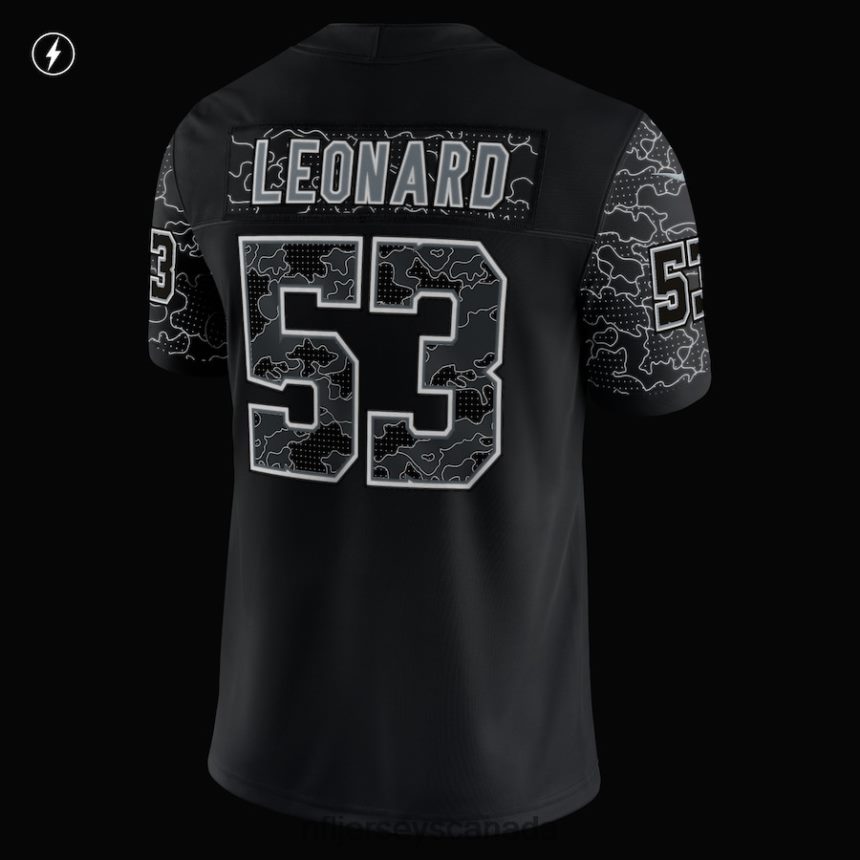 Men Indianapolis Colts Shaquille Leonard Nike Black RFLCTV Limited Jersey Clothing NFL TBXFR63338