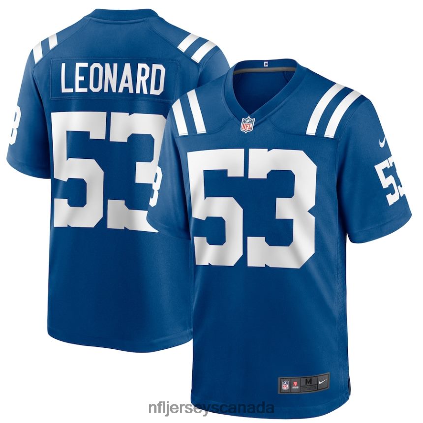Men Indianapolis Colts Shaquille Leonard Nike Royal Game Jersey Clothing NFL TBXFR64334
