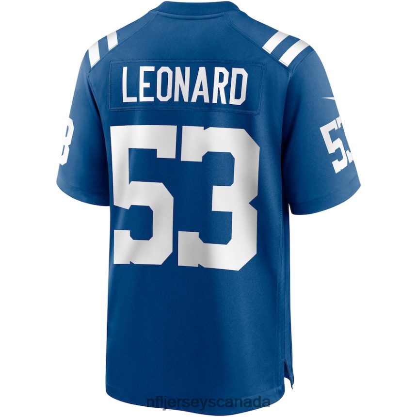 Men Indianapolis Colts Shaquille Leonard Nike Royal Game Jersey Clothing NFL TBXFR64334