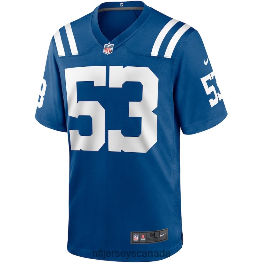 Men Indianapolis Colts Shaquille Leonard Nike Royal Game Player Jersey Clothing NFL TBXFR61328