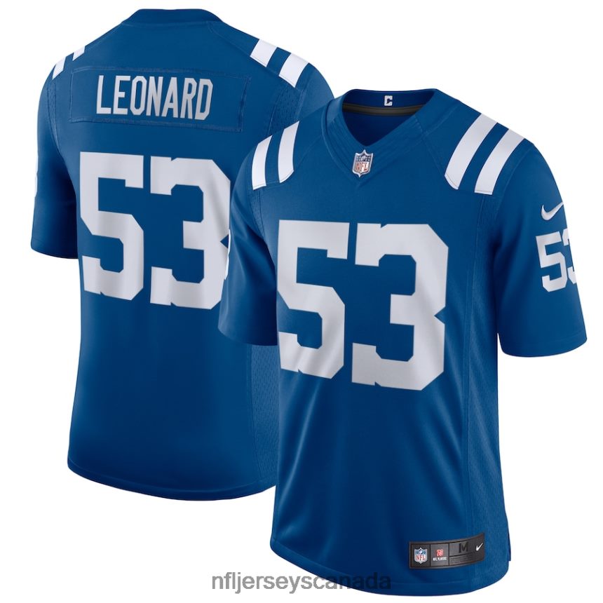Men Indianapolis Colts Shaquille Leonard Nike Royal Vapor Limited Jersey Clothing NFL TBXFR63170