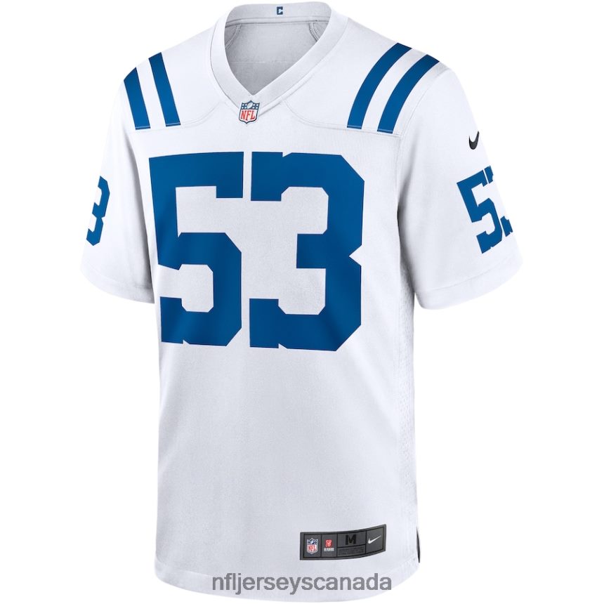Men Indianapolis Colts Shaquille Leonard Nike White Game Player Jersey Clothing NFL TBXFR62773