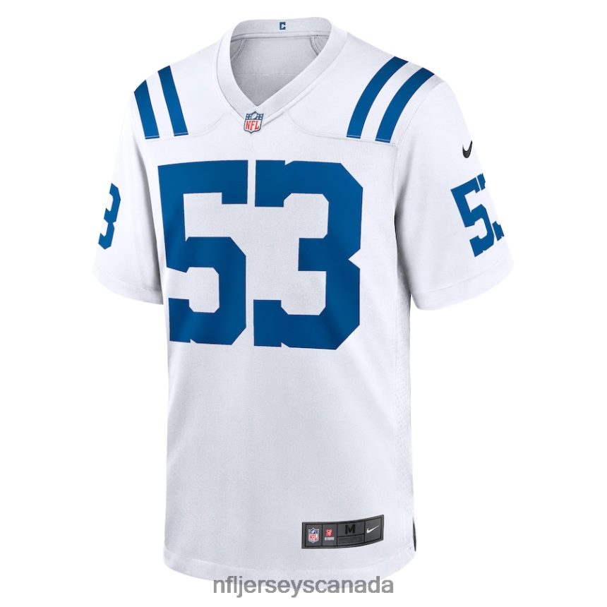 Men Indianapolis Colts Shaquille Leonard Nike White Player Game Jersey Clothing NFL TBXFR64922