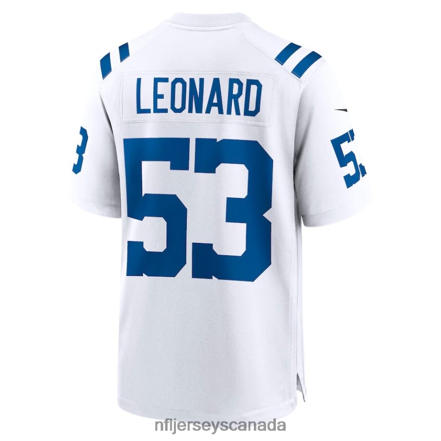 Men Indianapolis Colts Shaquille Leonard Nike White Player Game Jersey Clothing NFL TBXFR64922