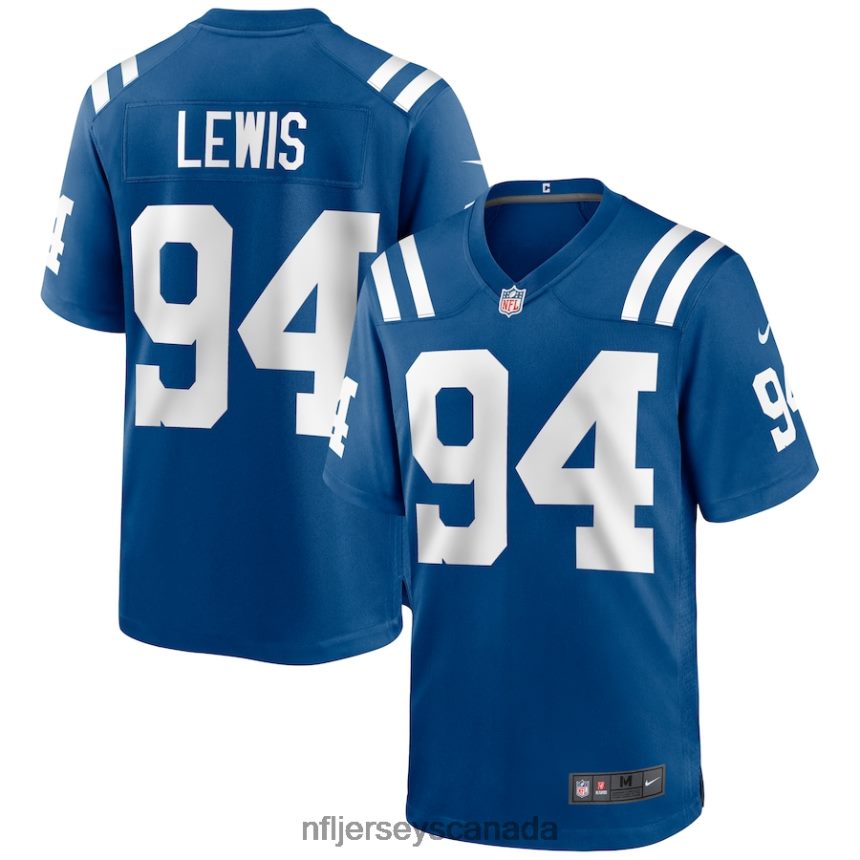 Men Indianapolis Colts Tyquan Lewis Nike Royal Game Jersey Clothing NFL TBXFR65781