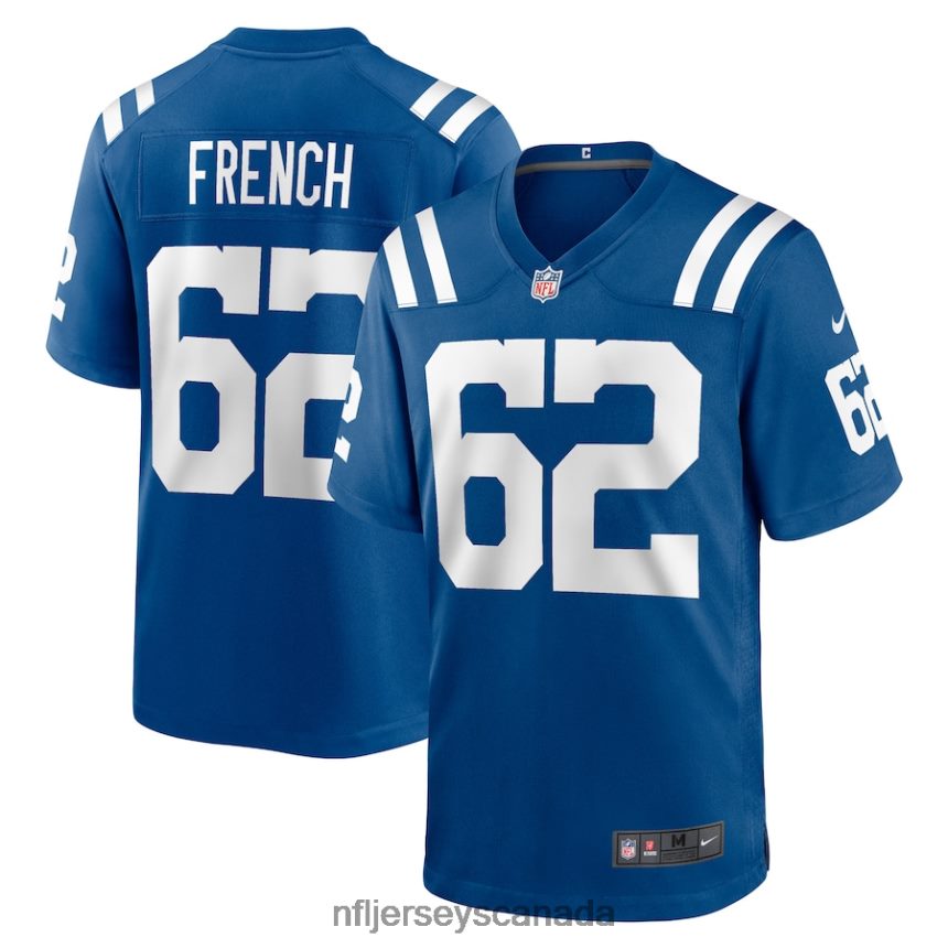Men Indianapolis Colts Wesley French Nike Royal Game Player Jersey Clothing NFL TBXFR66285