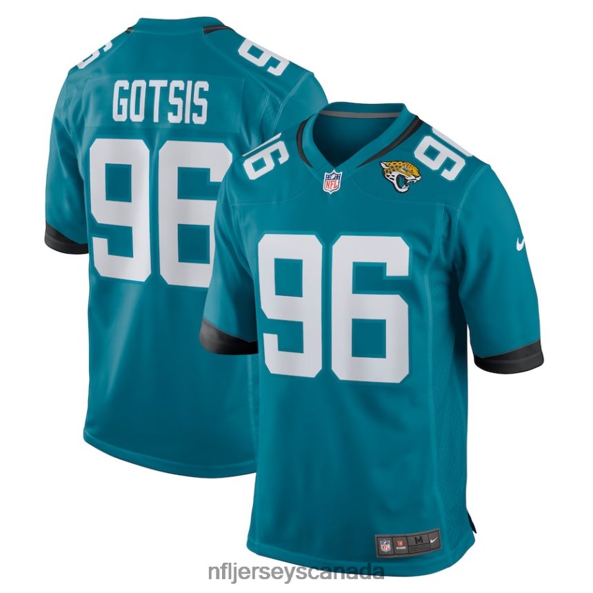 Men Jacksonville Jaguars Adam Gotsis Nike Teal Game Jersey Clothing NFL TBXFR64134