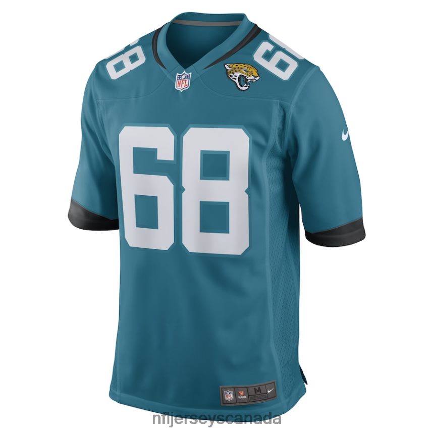 Men Jacksonville Jaguars Brandon Scherff Nike Teal Game Player Jersey Clothing NFL TBXFR64513