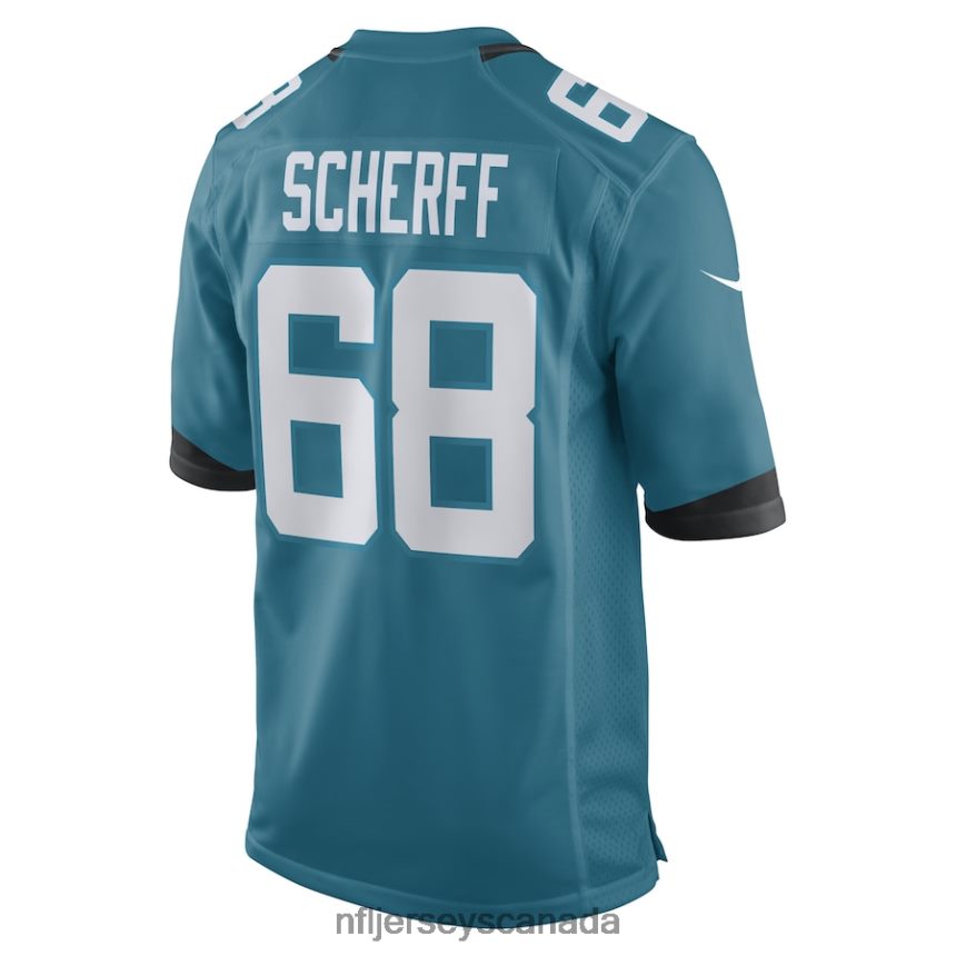 Men Jacksonville Jaguars Brandon Scherff Nike Teal Game Player Jersey Clothing NFL TBXFR64513