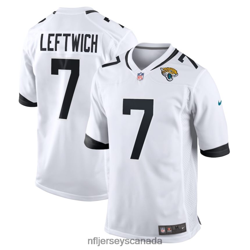 Men Jacksonville Jaguars Byron Leftwich Nike White Retired Player Game Jersey Clothing NFL TBXFR64482