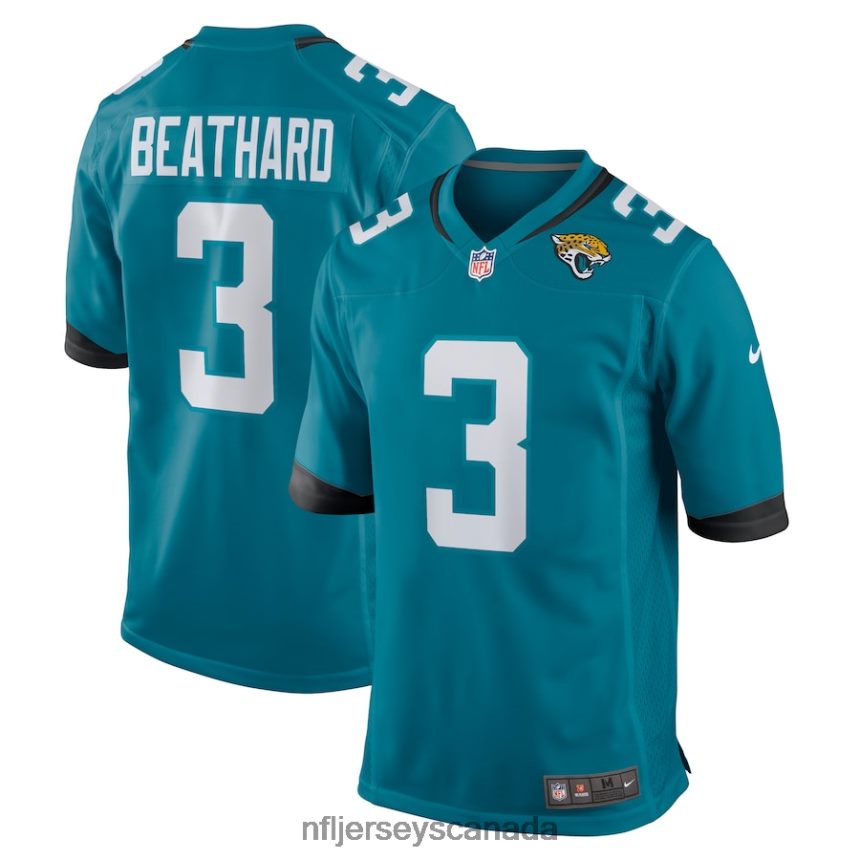 Men Jacksonville Jaguars CJ Beathard Nike Teal Game Jersey Clothing NFL TBXFR64150