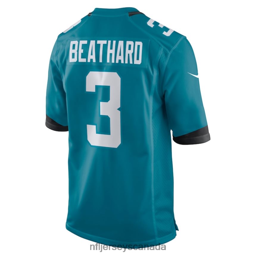 Men Jacksonville Jaguars CJ Beathard Nike Teal Game Jersey Clothing NFL TBXFR64150