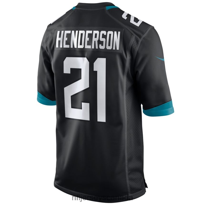 Men Jacksonville Jaguars CJ Henderson Nike Black Game Jersey Clothing NFL TBXFR65459