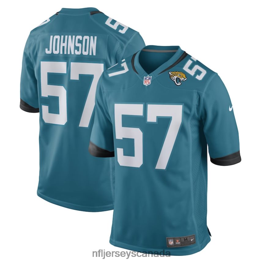 Men Jacksonville Jaguars Caleb Johnson Nike Teal Game Player Jersey Clothing NFL TBXFR63865