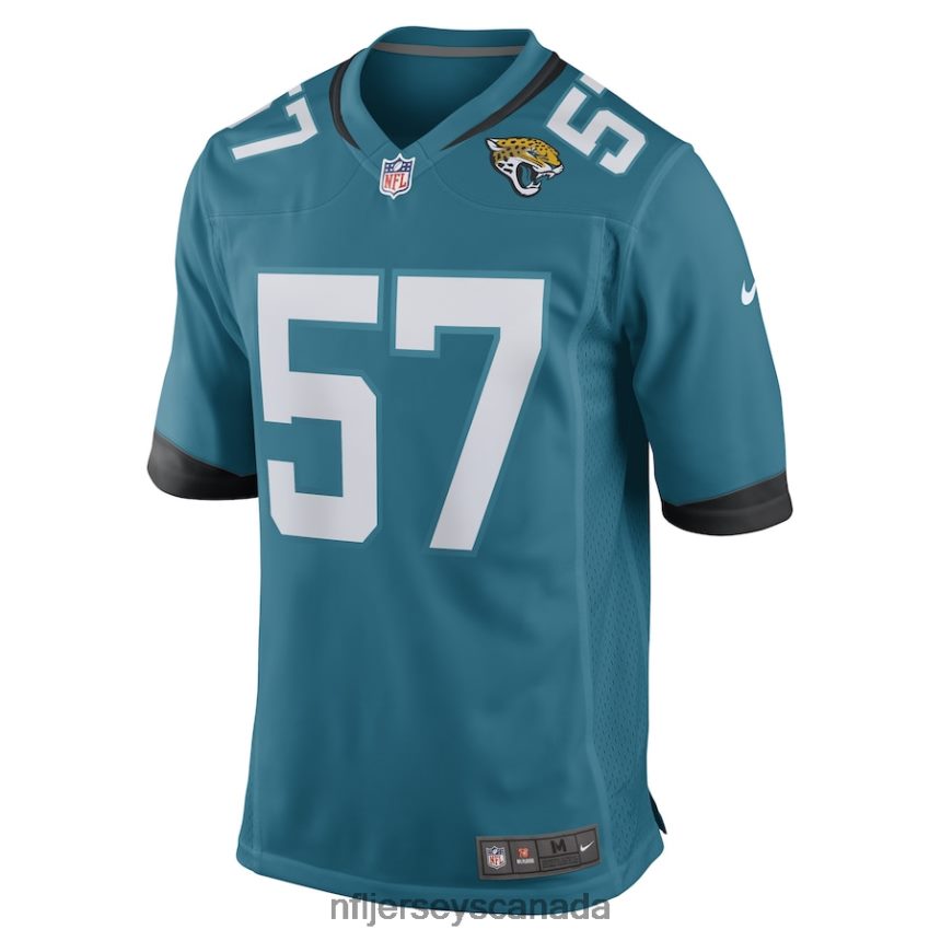 Men Jacksonville Jaguars Caleb Johnson Nike Teal Game Player Jersey Clothing NFL TBXFR63865