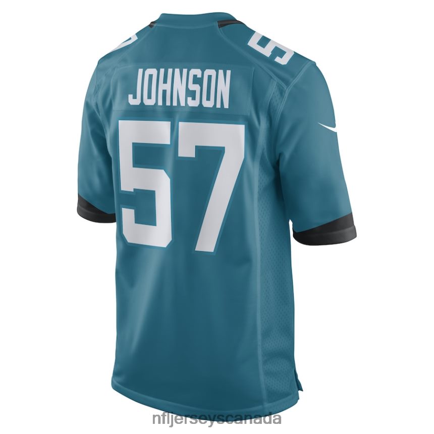 Men Jacksonville Jaguars Caleb Johnson Nike Teal Game Player Jersey Clothing NFL TBXFR63865