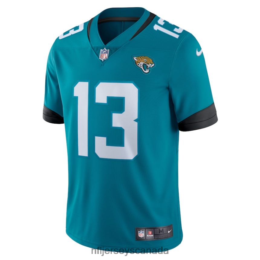 Men Jacksonville Jaguars Christian Kirk Nike Teal Team Logo Vapor Limited Jersey Clothing NFL TBXFR62026