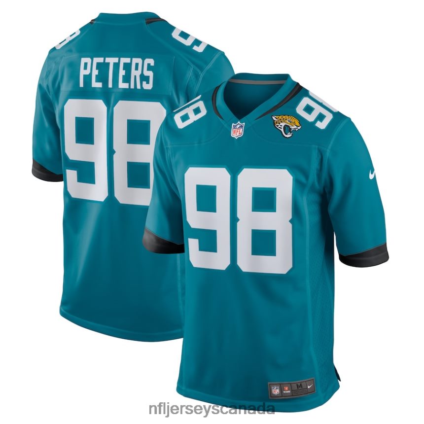 Men Jacksonville Jaguars Corey Peters Nike Teal Home Game Player Jersey Clothing NFL TBXFR66175