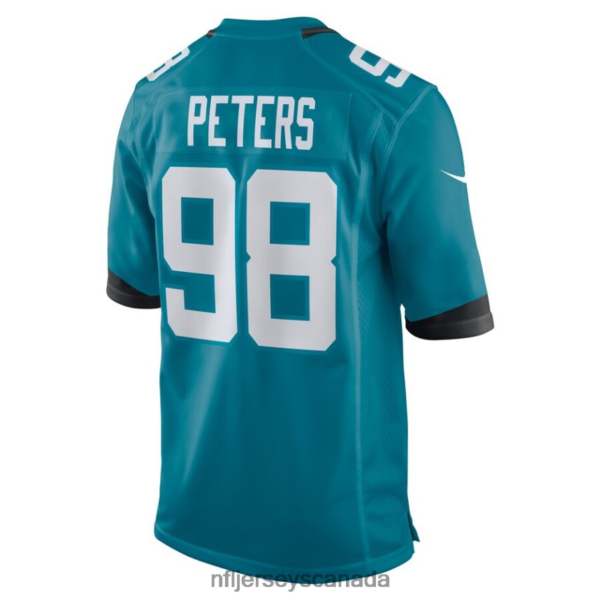 Men Jacksonville Jaguars Corey Peters Nike Teal Home Game Player Jersey Clothing NFL TBXFR66175