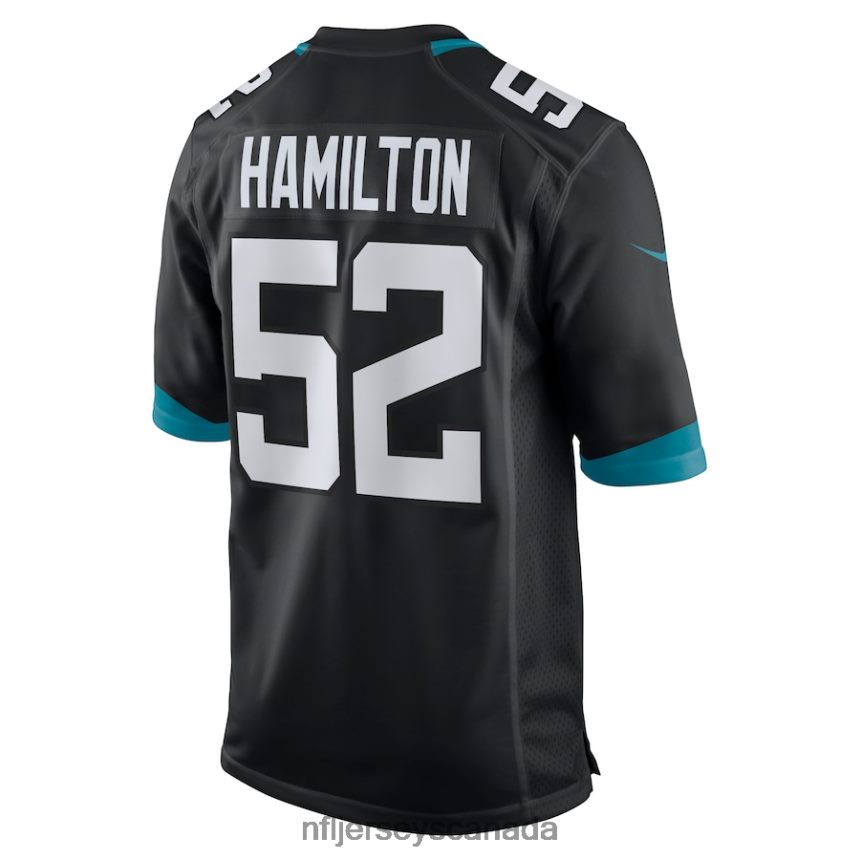 Men Jacksonville Jaguars DaVon Hamilton Nike Black Game Jersey Clothing NFL TBXFR64516