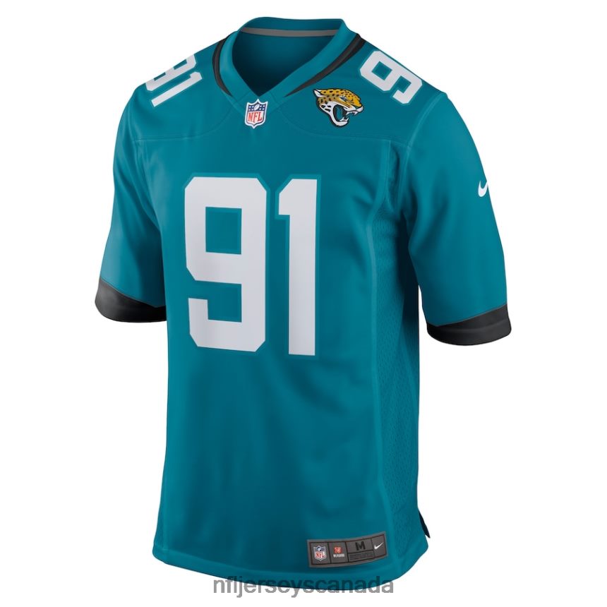 Men Jacksonville Jaguars Dawuane Smoot Nike Teal Game Jersey Clothing NFL TBXFR64813