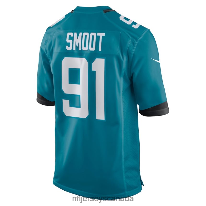 Men Jacksonville Jaguars Dawuane Smoot Nike Teal Game Jersey Clothing NFL TBXFR64813