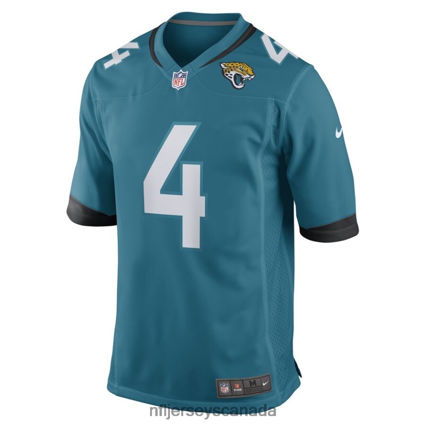 Men Jacksonville Jaguars EJ Perry Nike Teal Game Player Jersey Clothing NFL TBXFR64503