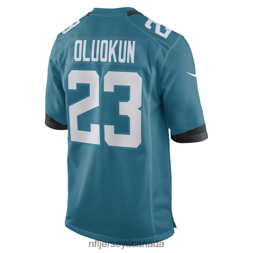Men Jacksonville Jaguars Foyesade Oluokun Nike Teal Game Player Jersey Clothing NFL TBXFR62131