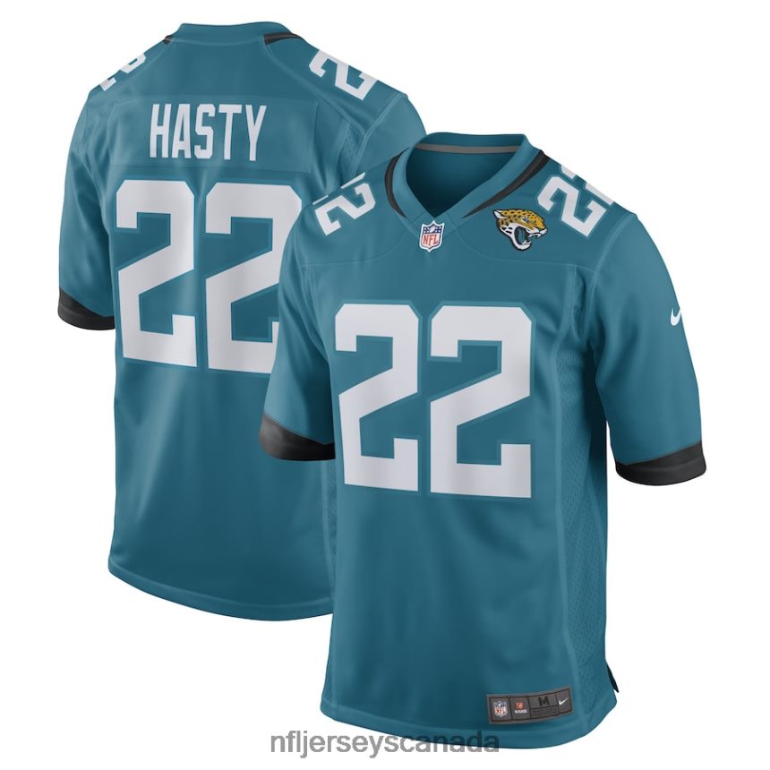 Men Jacksonville Jaguars Jamycal Hasty Nike Teal Game Player Jersey Clothing NFL TBXFR63955