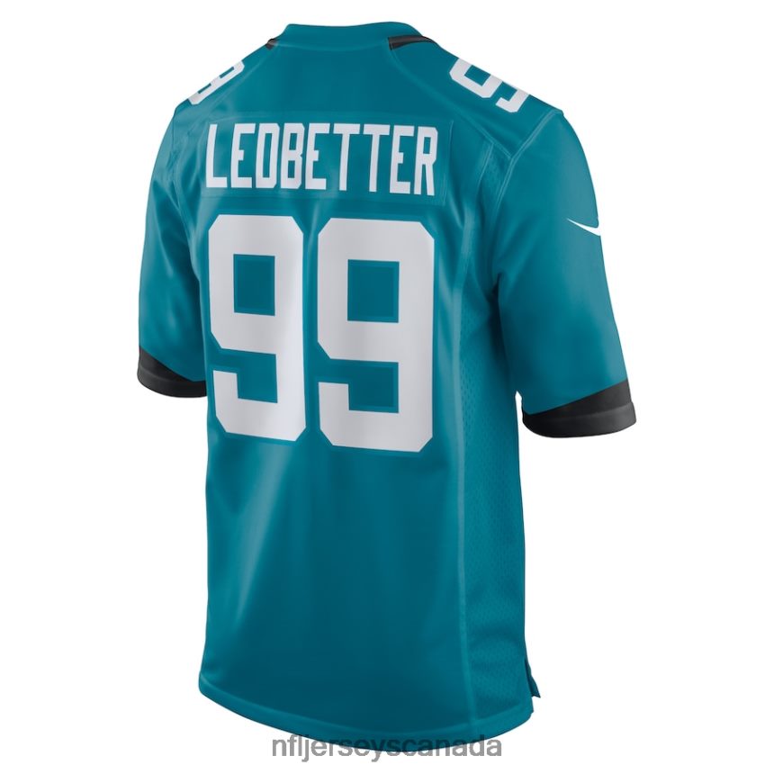 Men Jacksonville Jaguars Jeremiah Ledbetter Nike Teal Home Game Player Jersey Clothing NFL TBXFR67020