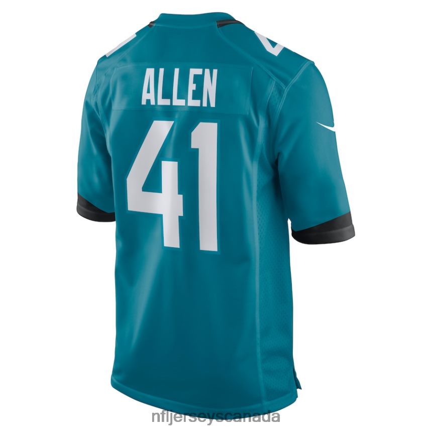 Men Jacksonville Jaguars Josh Allen Nike Teal Game Jersey Clothing NFL TBXFR61417