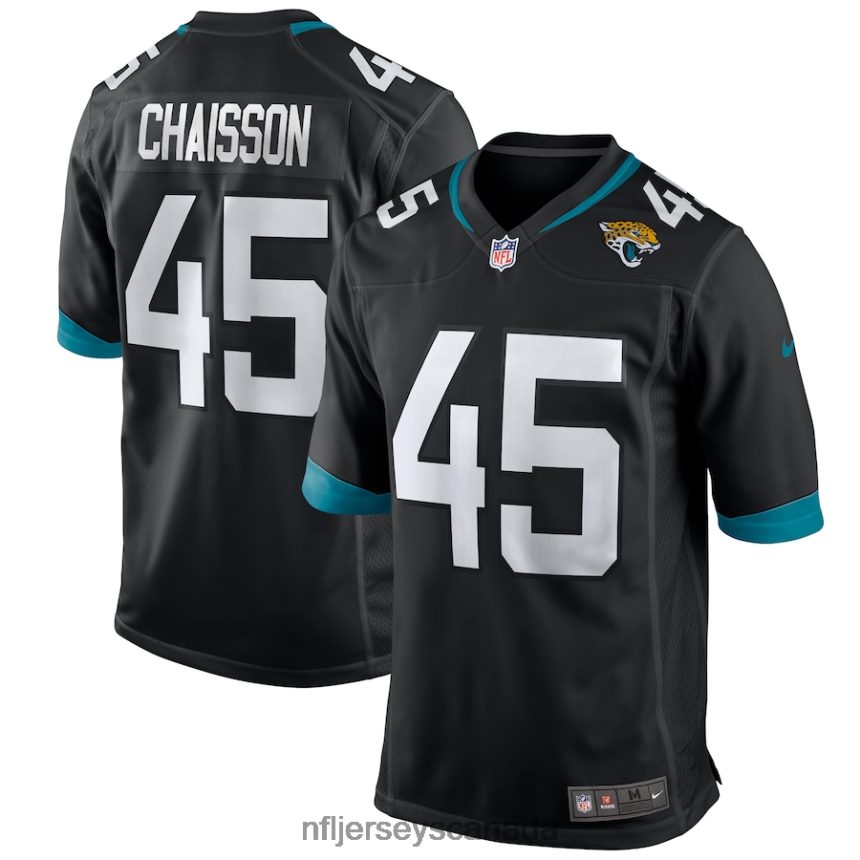 Men Jacksonville Jaguars KLavon Chaisson Nike Black Game Jersey Clothing NFL TBXFR64959