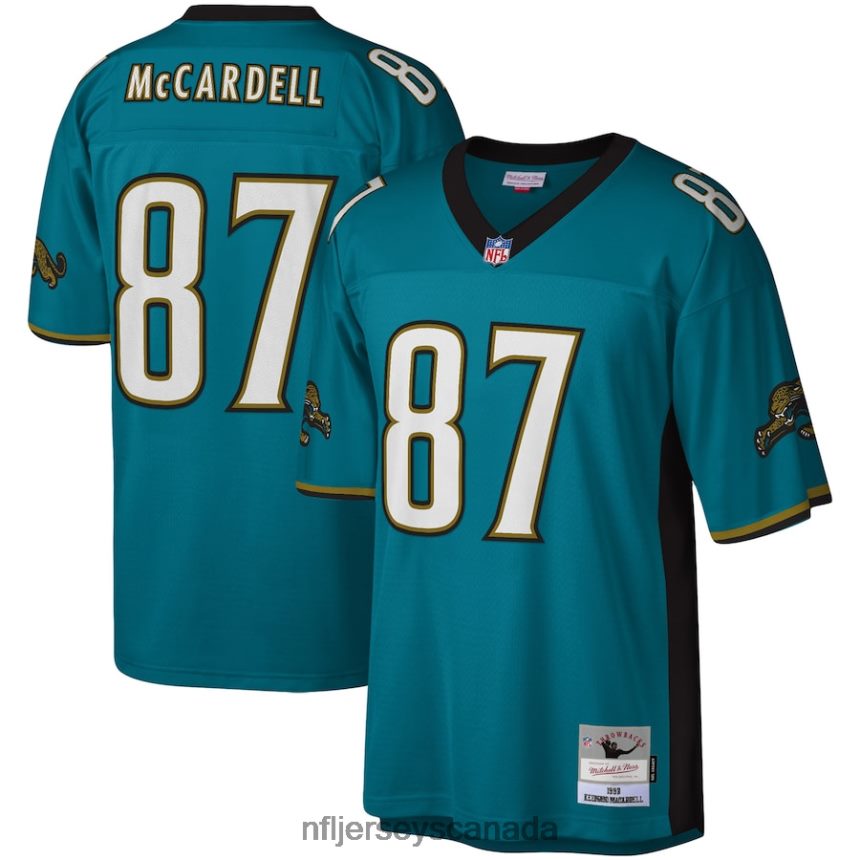 Men Jacksonville Jaguars Keenan McCardell Mitchell  Ness Teal Legacy Replica Jersey Clothing NFL TBXFR62386