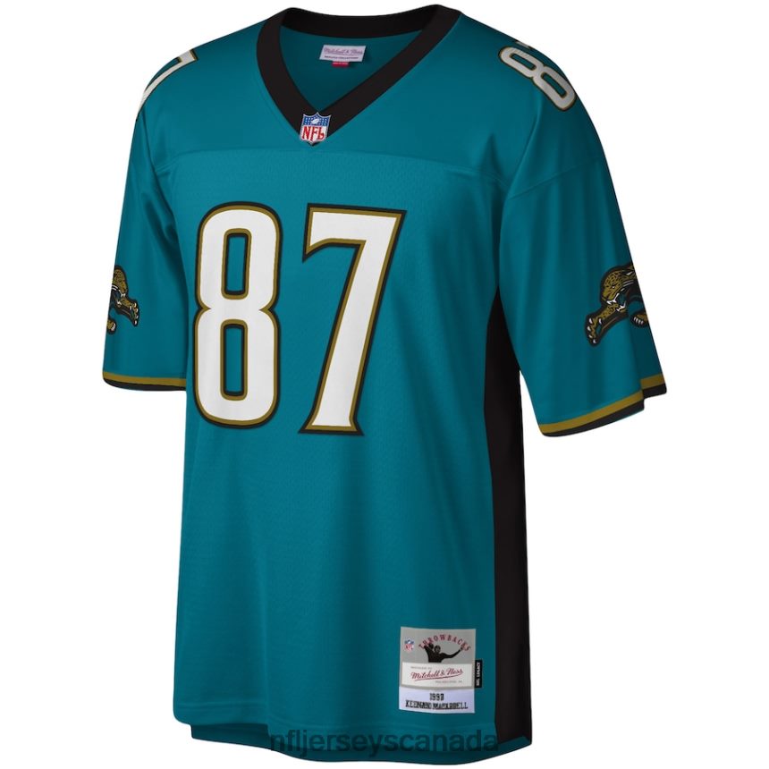 Men Jacksonville Jaguars Keenan McCardell Mitchell  Ness Teal Legacy Replica Jersey Clothing NFL TBXFR62386