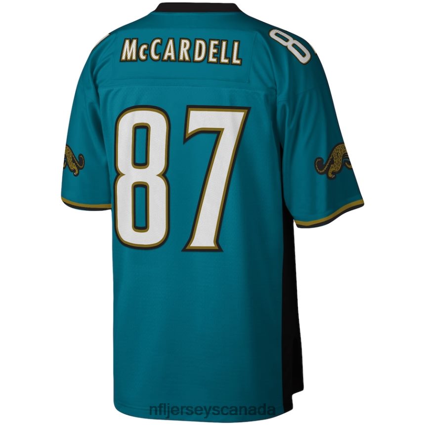 Men Jacksonville Jaguars Keenan McCardell Mitchell  Ness Teal Legacy Replica Jersey Clothing NFL TBXFR62386