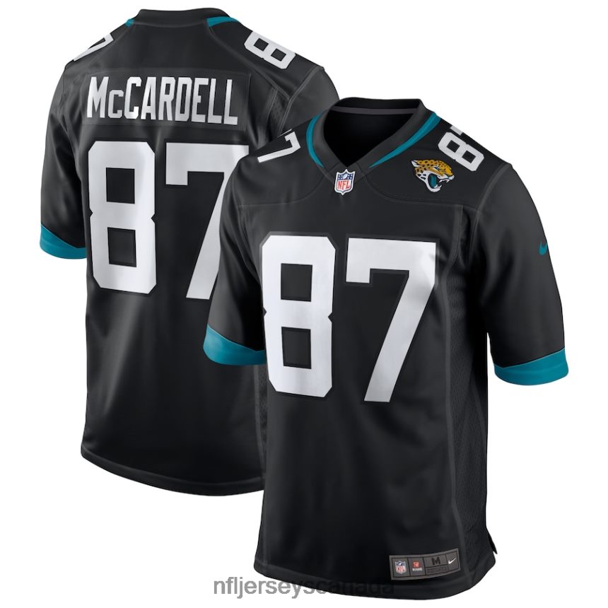 Men Jacksonville Jaguars Keenan McCardell Nike Black Game Retired Player Jersey Clothing NFL TBXFR64533