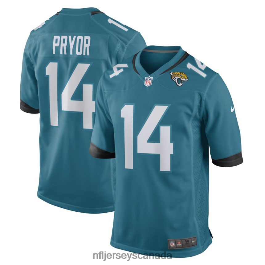 Men Jacksonville Jaguars Kendric Pryor Nike Teal Game Player Jersey Clothing NFL TBXFR67100
