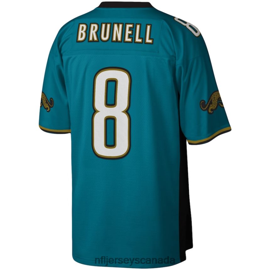 Men Jacksonville Jaguars Mark Brunell Mitchell  Ness Teal Legacy Replica Jersey Clothing NFL TBXFR61577