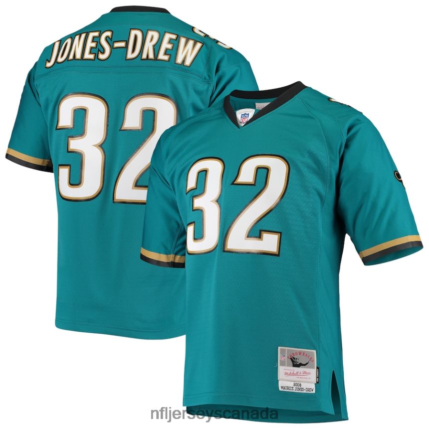 Men Jacksonville Jaguars Maurice Jones-Drew Mitchell  Ness Teal Legacy Replica Jersey Clothing NFL TBXFR62293