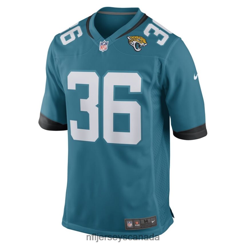 Men Jacksonville Jaguars Mekhi Sargent Nike Teal Game Player Jersey Clothing NFL TBXFR66373