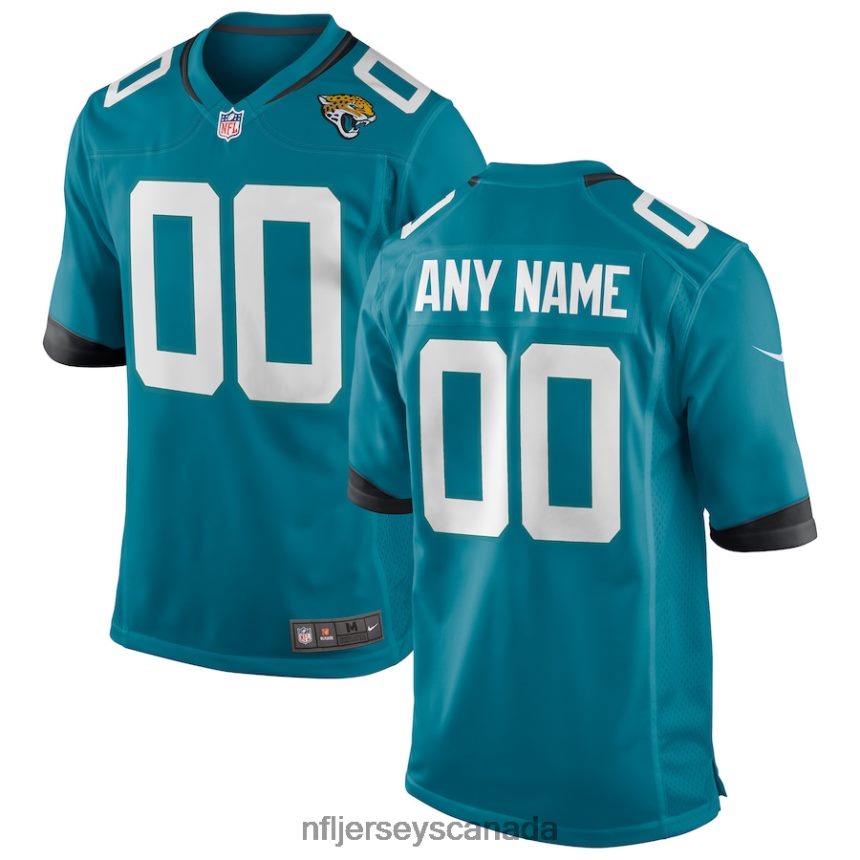 Men Jacksonville Jaguars Nike Teal Alternate Custom Game Jersey Clothing NFL TBXFR6185