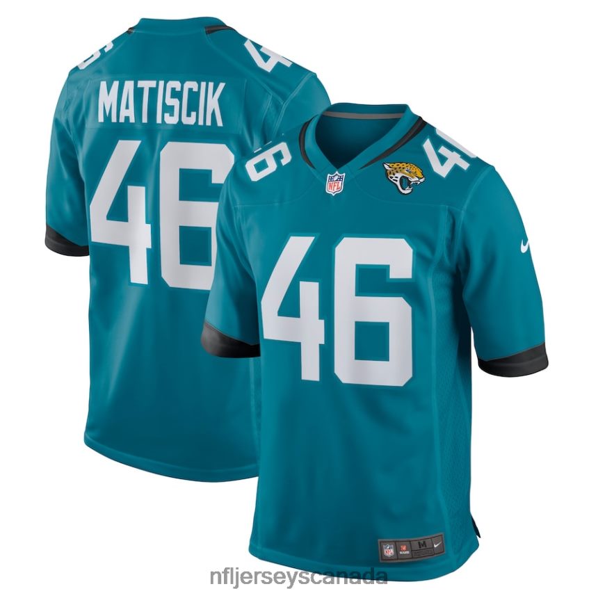 Men Jacksonville Jaguars Ross Matiscik Nike Teal Game Jersey Clothing NFL TBXFR66140