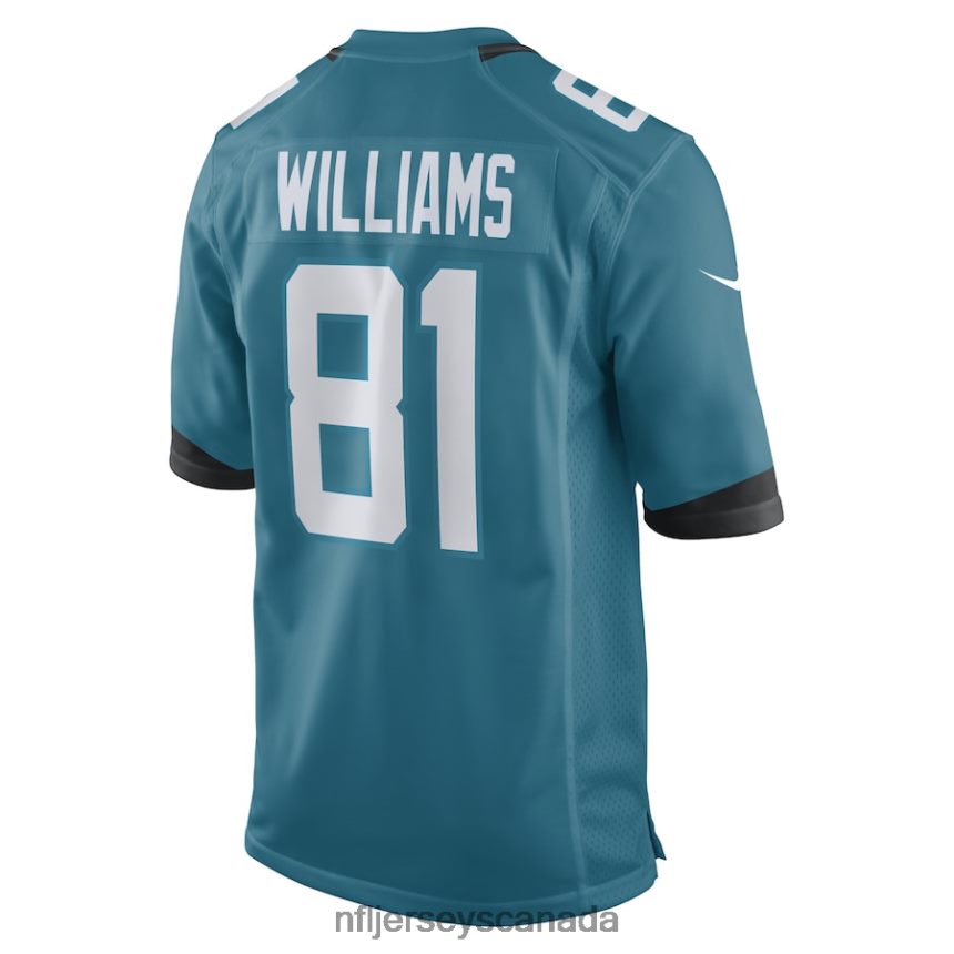 Men Jacksonville Jaguars Seth Williams Nike Teal Game Player Jersey Clothing NFL TBXFR66786