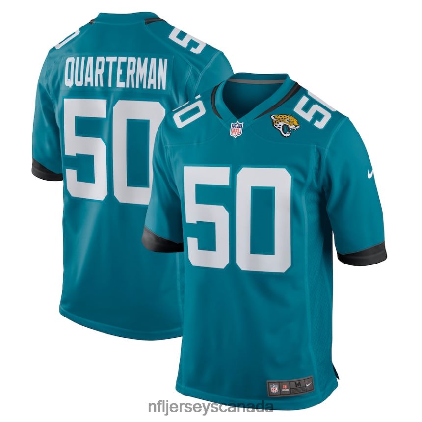 Men Jacksonville Jaguars Shaquille Quarterman Nike Teal Game Jersey Clothing NFL TBXFR65889