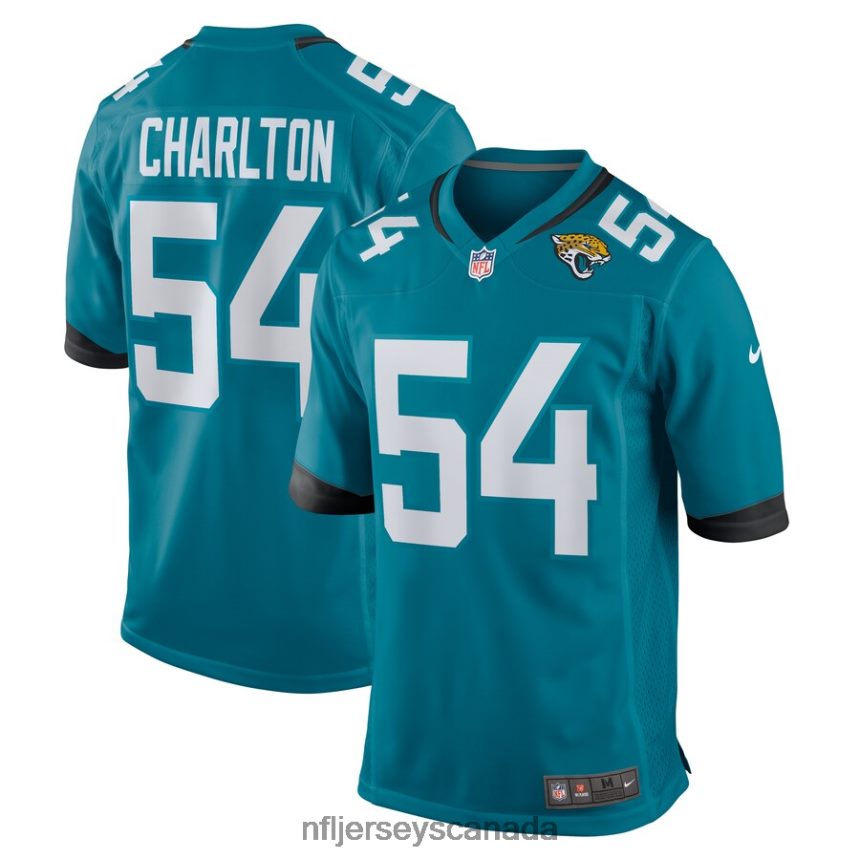 Men Jacksonville Jaguars Taco Charlton Nike Teal Home Game Player Jersey Clothing NFL TBXFR65989