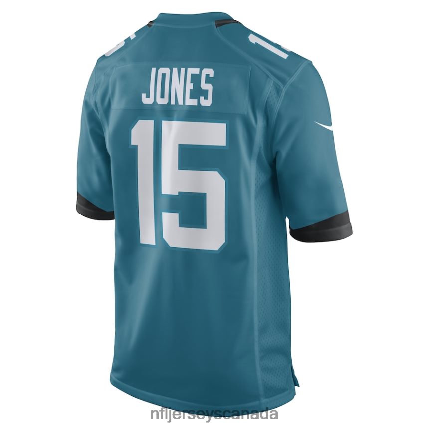Men Jacksonville Jaguars Tim Jones Nike Teal Game Player Jersey Clothing NFL TBXFR66951